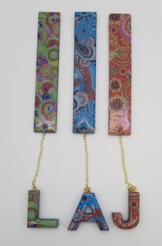 Personalized Bookmark With Attached Letter, Alphabet Letter With Bookmark Gift For The Bibliophile