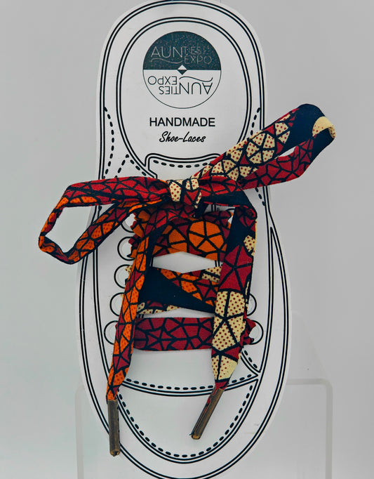 Kente Shoe Laces, Handmade Laces, Fun Shoe Laces For Shoes, African Print Shoe Strings, Cotton Shoe Laces