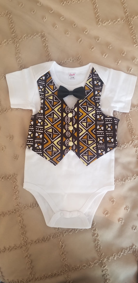 African Print Outfit | Kente Print Vest | Baby Vest Outfit | Baby Easter Outfit | Coming Home Outfit | Baby Shower Gift