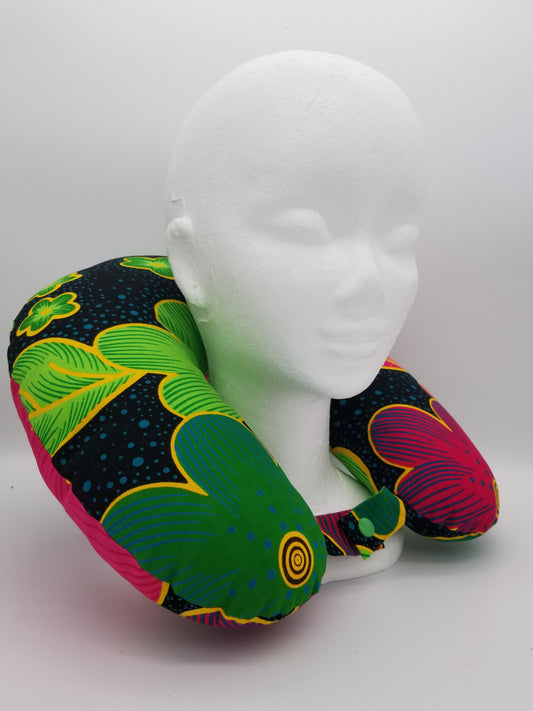 African Print Pillow Travel Pillow Deluxe Removable Travel Neck Pillow Case