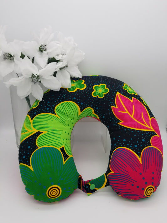 African Print Pillow Travel Pillow Deluxe Removable Travel Neck Pillow Case