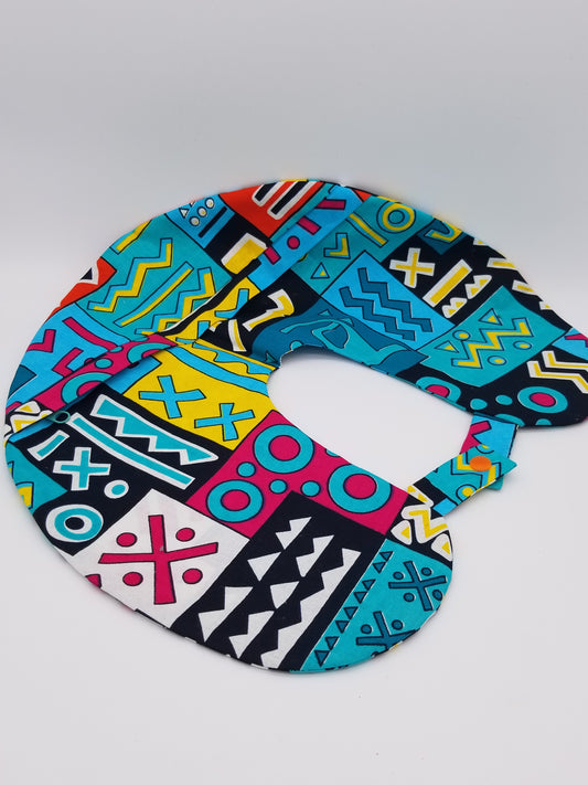 Traveling Pillow| Neck Pillow For Travel| African Print Travel Pillows| Removable Travel Neck Pillow Case