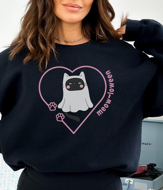 Funny Cat Shirt, Cat shirt, Cat Mama Halloween Shirt, Pullover Sweatshirt, Retro Halloween Crew Neck, Cute Halloween Shirt, Fall Sweater
