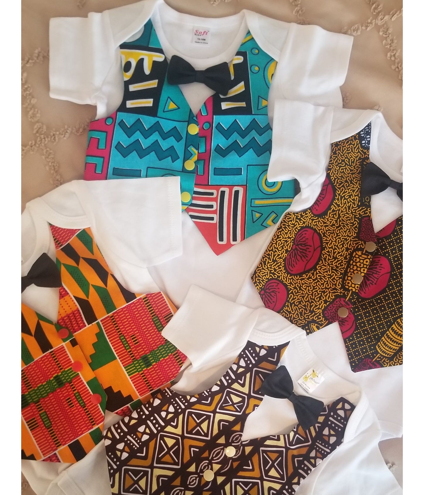 Baby Vest Outfit | Kente Print Vest | Easter Outfit For Baby | Coming Home Outfit | Ring Bearer Outfit | Baby Shower Gift