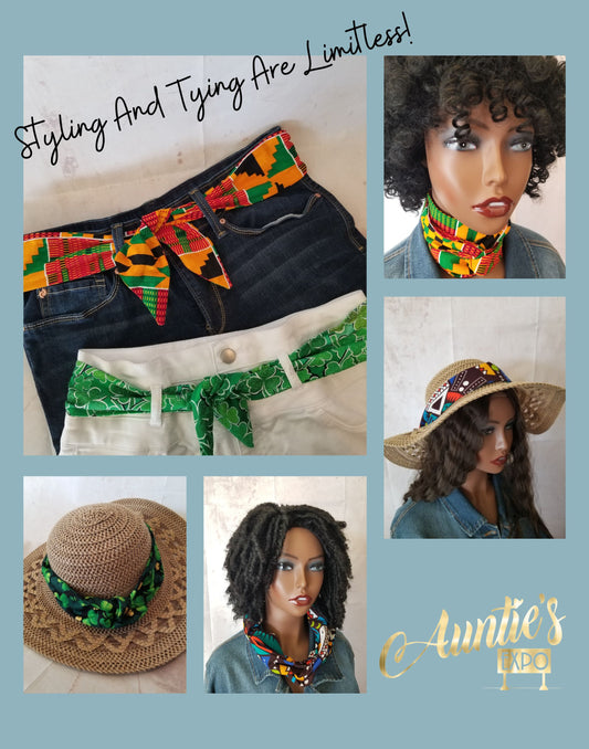 Wire Headbands| African Print Headband| XL African Wax Print Head Wrap