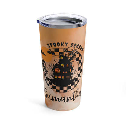 Stainless Steel Halloween cup, Personalized 20 oz Tumbler, Halloween Gift, Halloween Tumbler Gift, Fall Iced coffee cup with lid, Insulated travel mug