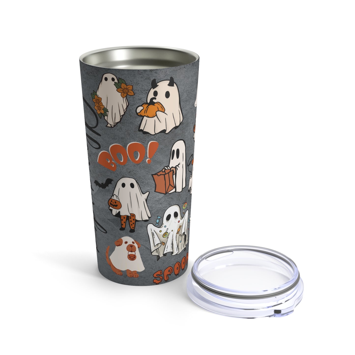 Personalized 20 oz Tumbler, Stainless Steel Halloween cup, Halloween Gift, Halloween Tumbler Gift, Fall Iced coffee cup with lid, Insulated travel mug