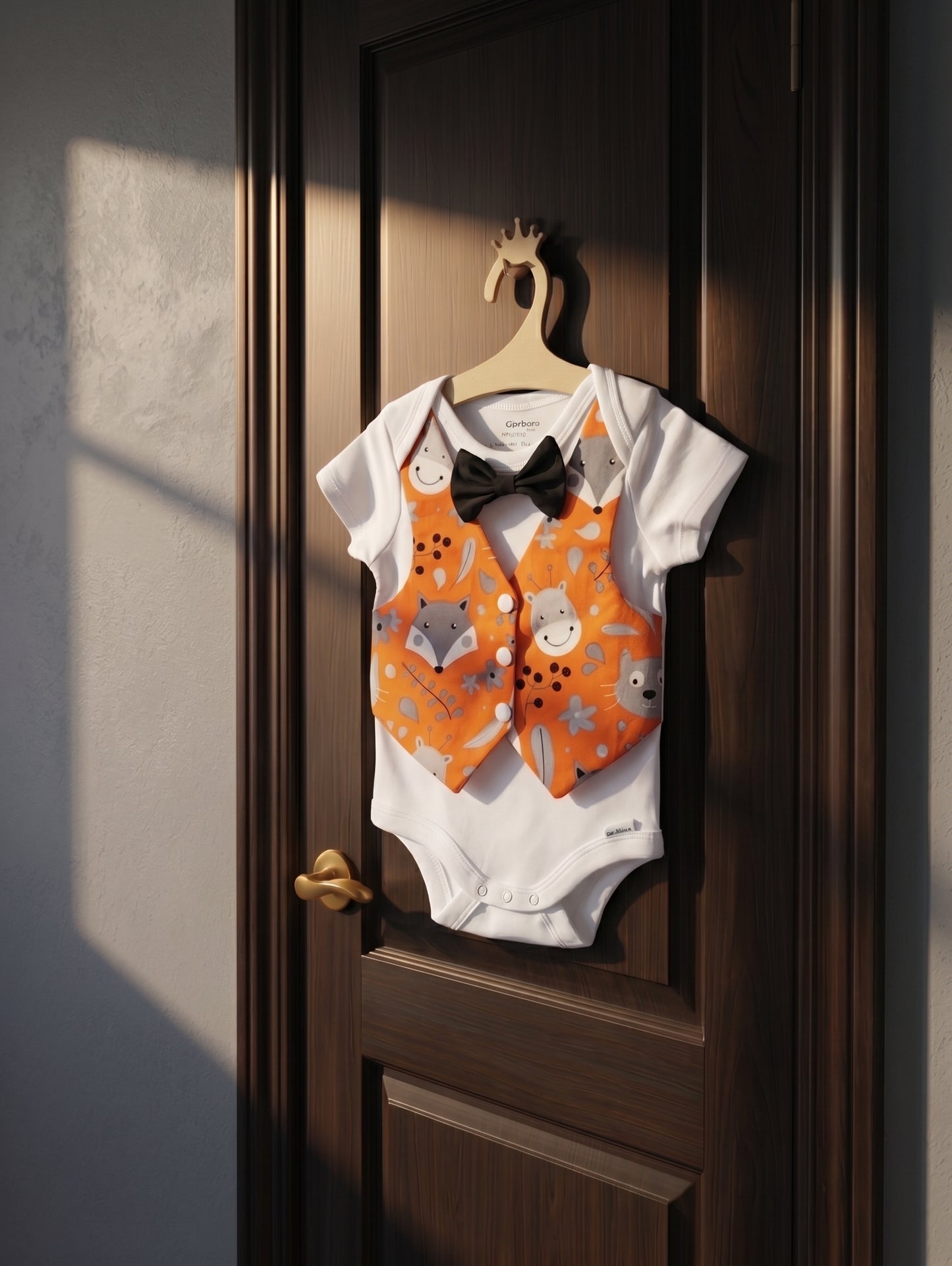 Special Occasion Outfit For Baby Playful Animal Print Baby Vest Outfit. A Coming Home Outfit Or Ring Bearer Outfit A Great Baby Shower Gift