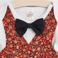 Holiday Baby Boy One Piece Romper with Faux Vest In Charming Christmas Prints And Bow Tie