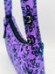 Handmade Haunted Mansion Purple Wallpaper Baguette Purse Is A Quilted Cotton Shoulder Bag That Is The Perfect Spooky Theme Park Gift
