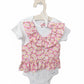 Handmade Playful Daisies And Bumble Bee Print Baby Girl Onsies With Vest For Special Occasions, The Perfect Baby Girl Coming Home Outfit, Flower Baby, Or Baby Shower Gift.