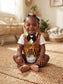 African Kente Print Baby Boy Onesie Vest And Bow Tie Baby Girl Ruffle Vest And Hair Band - Ankara Infant Outfit For Special Occasions