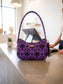 Handmade Haunted Mansion Purple Wallpaper Baguette Purse Is A Quilted Cotton Shoulder Bag That Is The Perfect Spooky Theme Park Gift