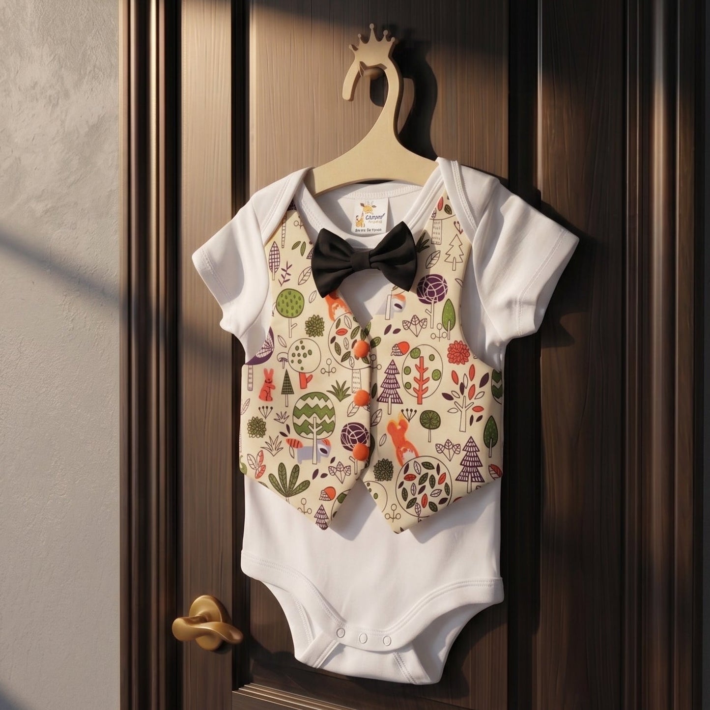 Handmade Playful Forest Baby Clothes For Special Occasions, The Perfect Baby Boy Coming Home Outfit, Ring Bearer, Or Baby Shower Gift.