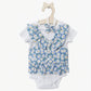 Handmade Playful Daisies And Bumble Bee Print Baby Girl Onsies With Vest For Special Occasions, The Perfect Baby Girl Coming Home Outfit, Flower Baby, Or Baby Shower Gift.