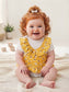 Handmade Playful Daisies And Bumble Bee Print Baby Girl Onsies With Vest For Special Occasions, The Perfect Baby Girl Coming Home Outfit, Flower Baby, Or Baby Shower Gift.