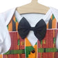 African Kente Print Baby Boy Onesie Vest And Bow Tie Baby Girl Ruffle Vest And Hair Band - Ankara Infant Outfit For Special Occasions