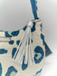 Leopard Print Handmade Boutique Style Baguette Upcycled Handbag Purse Is A One Of A Kind Single Compartment Colorful Fabric Shoulder Bag