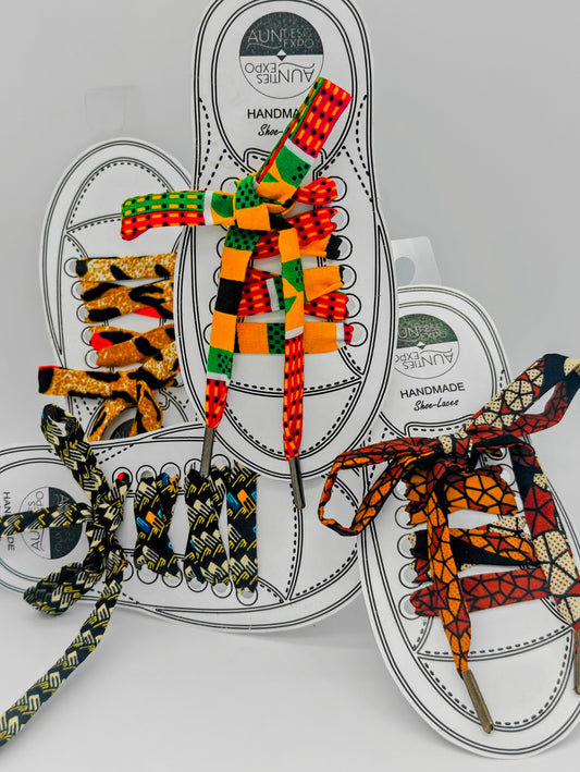 Kente Shoe Laces, Handmade Laces, Fun Shoe Laces For Shoes, African Print Shoe Strings, Cotton Shoe Laces