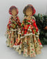 "Holly" Traditional Ornament, Old Fashion Christmas Angel, Soft sculpt Doll, Handmade Christmas Angel Tree Topper, Plaid Christmas Ornaments
