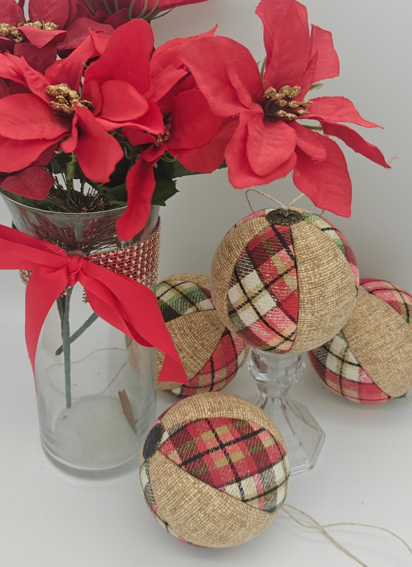 Ornaments Country Farmhouse Christmas Ornaments - Handmade Nostalgic Old Fashion Christmas balls