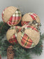 Ornaments Country Farmhouse Christmas Ornaments - Handmade Nostalgic Old Fashion Christmas balls