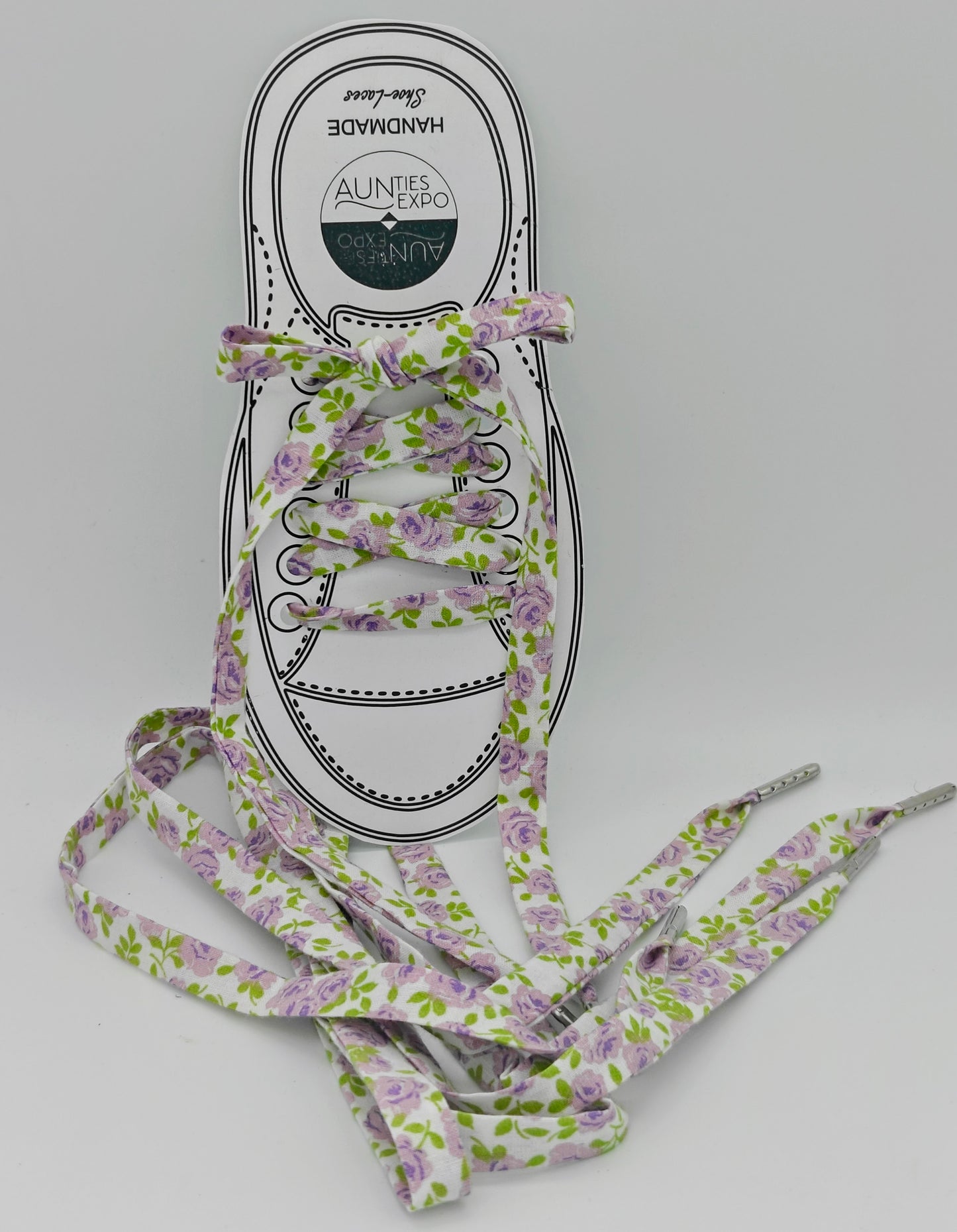Flower Shoe Laces, Handmade Laces, Fun Shoe Laces For Shoes, Printed Shoe Strings, Cotton Shoe Laces