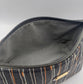 Black Handmade Boutique Style Baguette Upcycled Handbag Graphite Purse Is A One Of A Kind Single Compartment Colorful Fabric Shoulder Bag