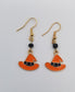 Fun Halloween Party Earrings, Halloween Funny Earrings, Halloween Dangle Earrings. Pumpkins, Witches Hat, Candy Earrings