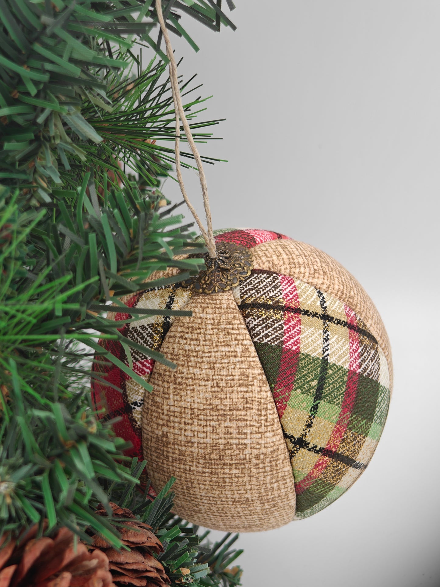 "Holly" Traditional Ornament, Old Fashion Christmas Angel, Soft sculpt Doll, Handmade Christmas Angel Tree Topper, Plaid Christmas Ornaments