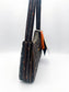 Black Handmade Boutique Style Baguette Upcycled Handbag Graphite Purse Is A One Of A Kind Single Compartment Colorful Fabric Shoulder Bag