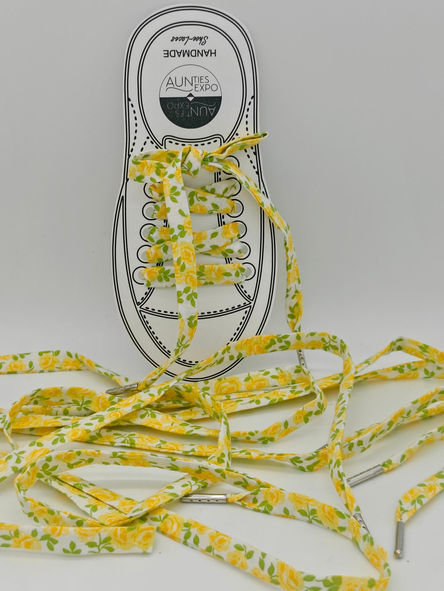 Flower Shoe Laces, Handmade Laces, Fun Shoe Laces For Shoes, Printed Shoe Strings, Cotton Shoe Laces