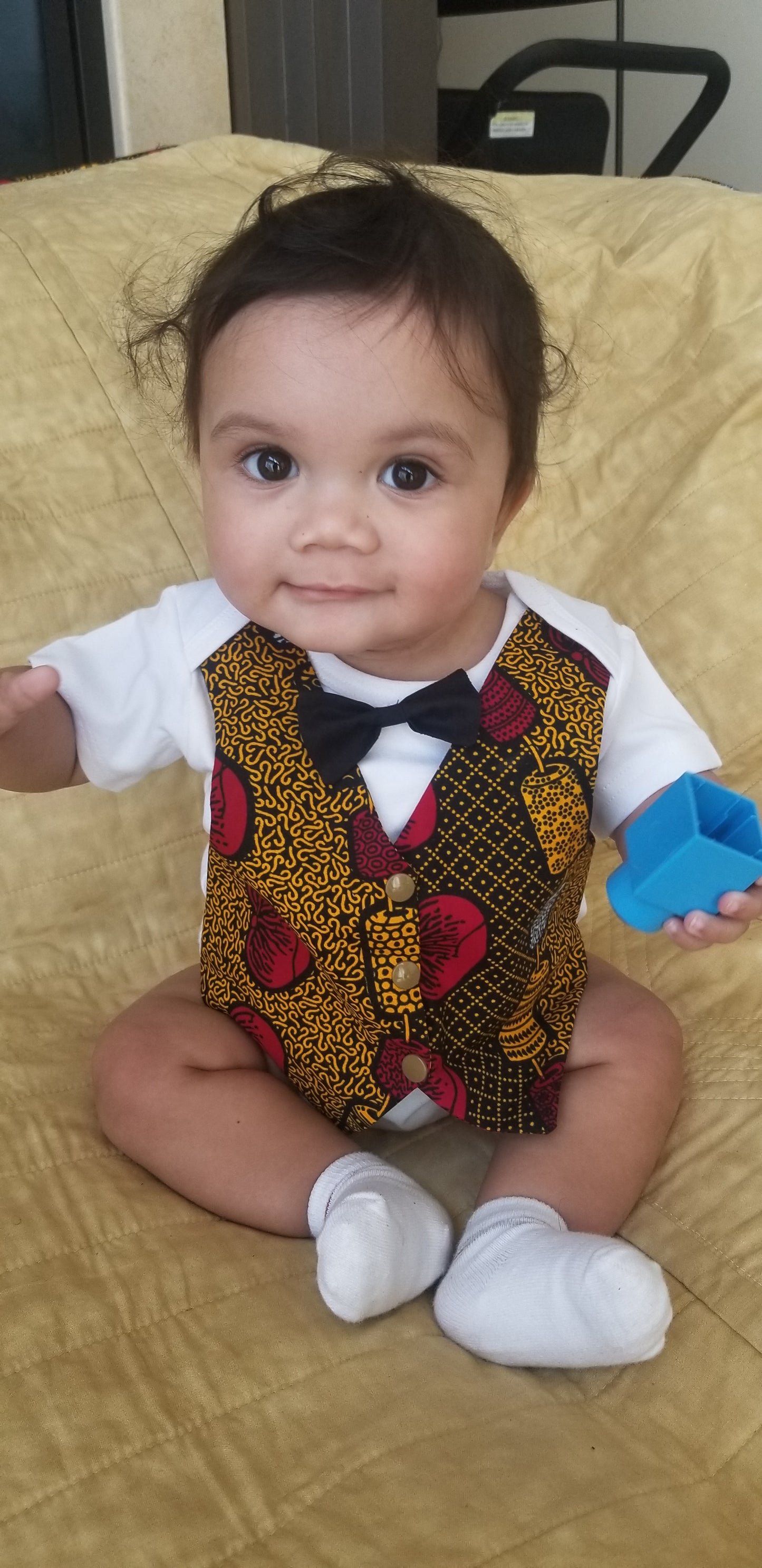 Easter Outfit For Baby | Kente Print Vest | Baby Vest Outfit | Coming Home Outfit | Ring Bearer Outfit |Baby Shower Gift