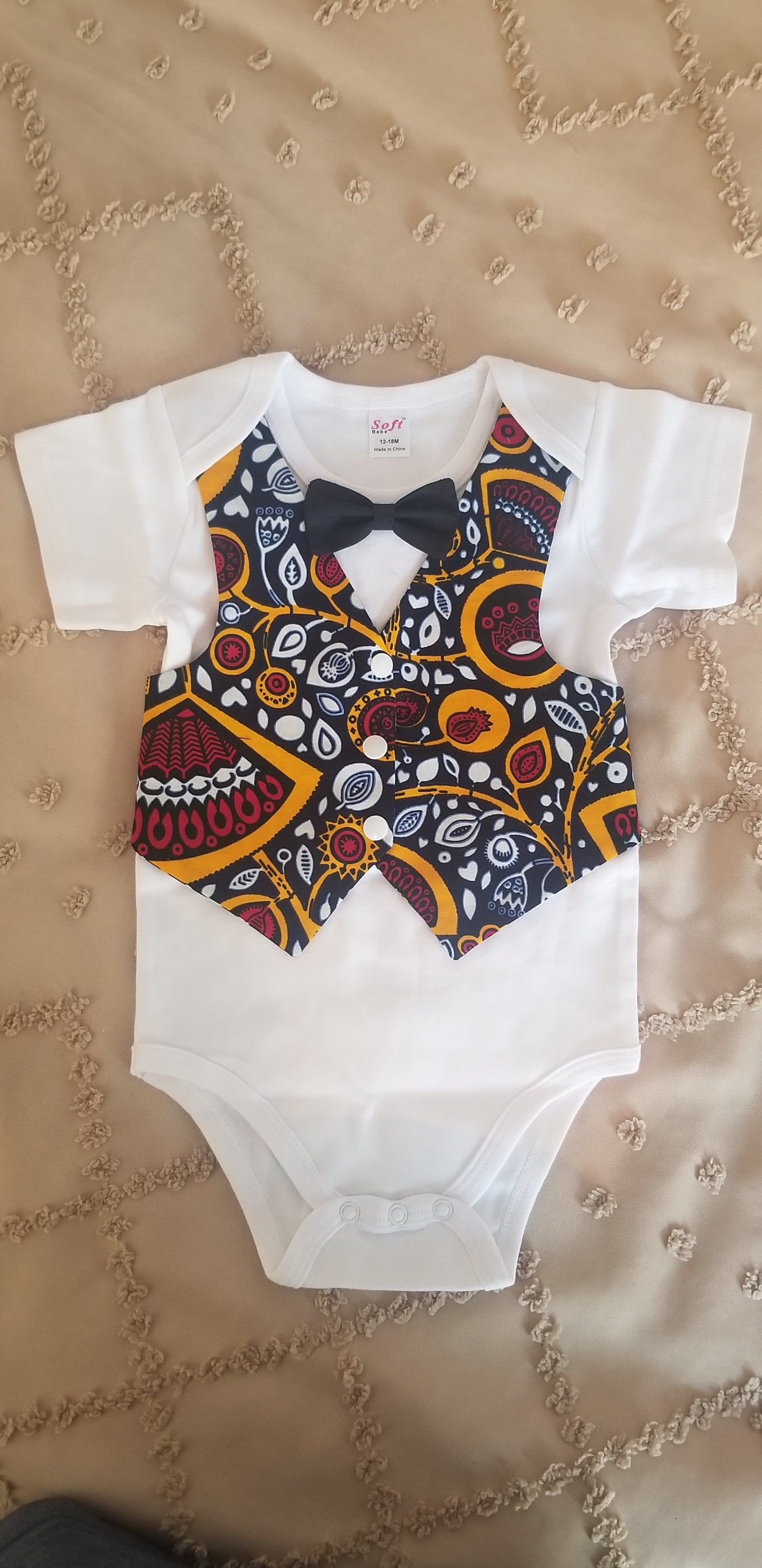 Coming Home Outfit | Kente Print Vest | Baby Vest Outfit | Easter Outfit For Baby | Ring Bearer Outfit |Baby Shower Gift