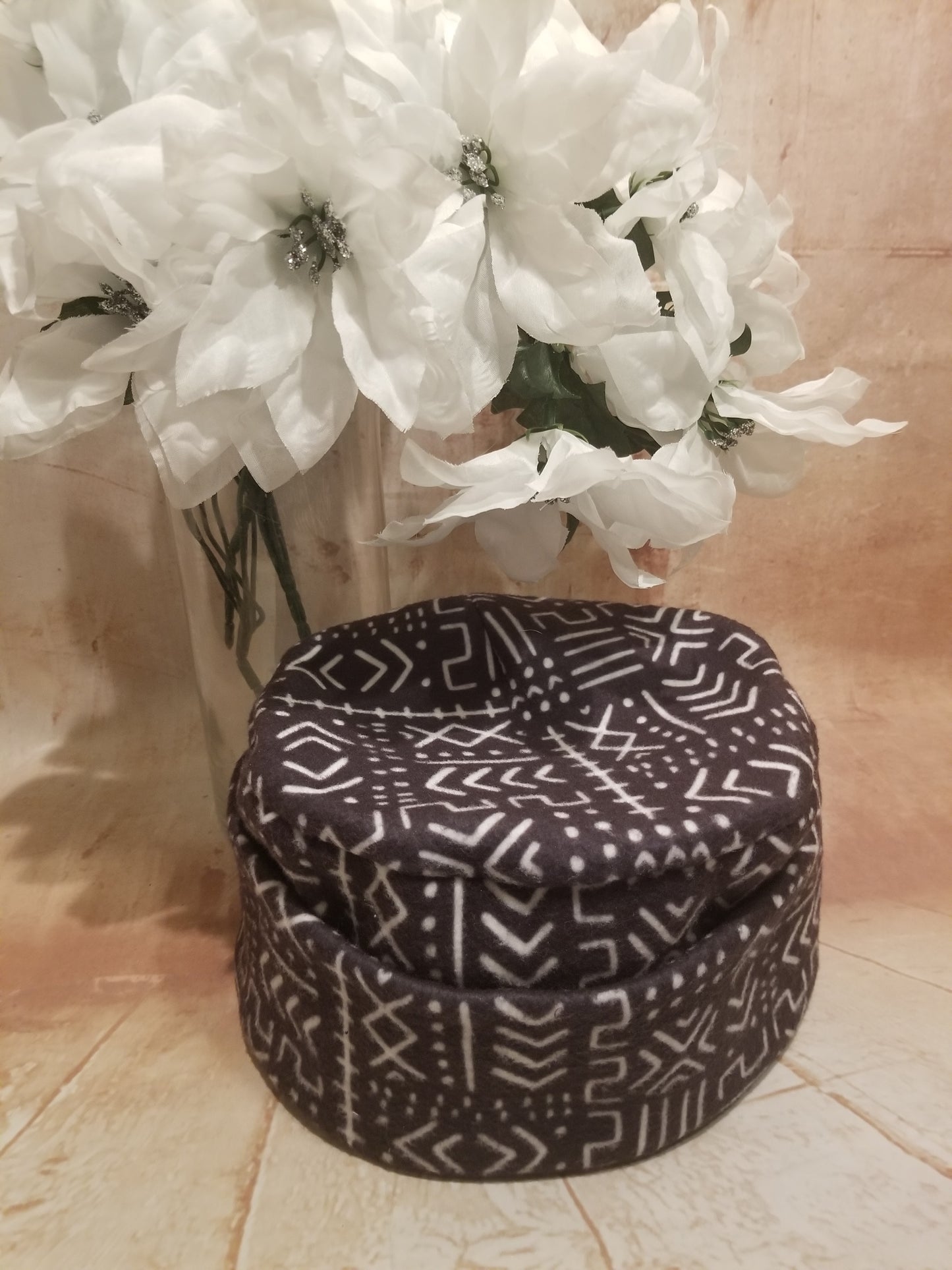 African Mud Cloth Print Hat| Unisex Hats| Men's Hats| Lined Mud Cloth Hat for Winter