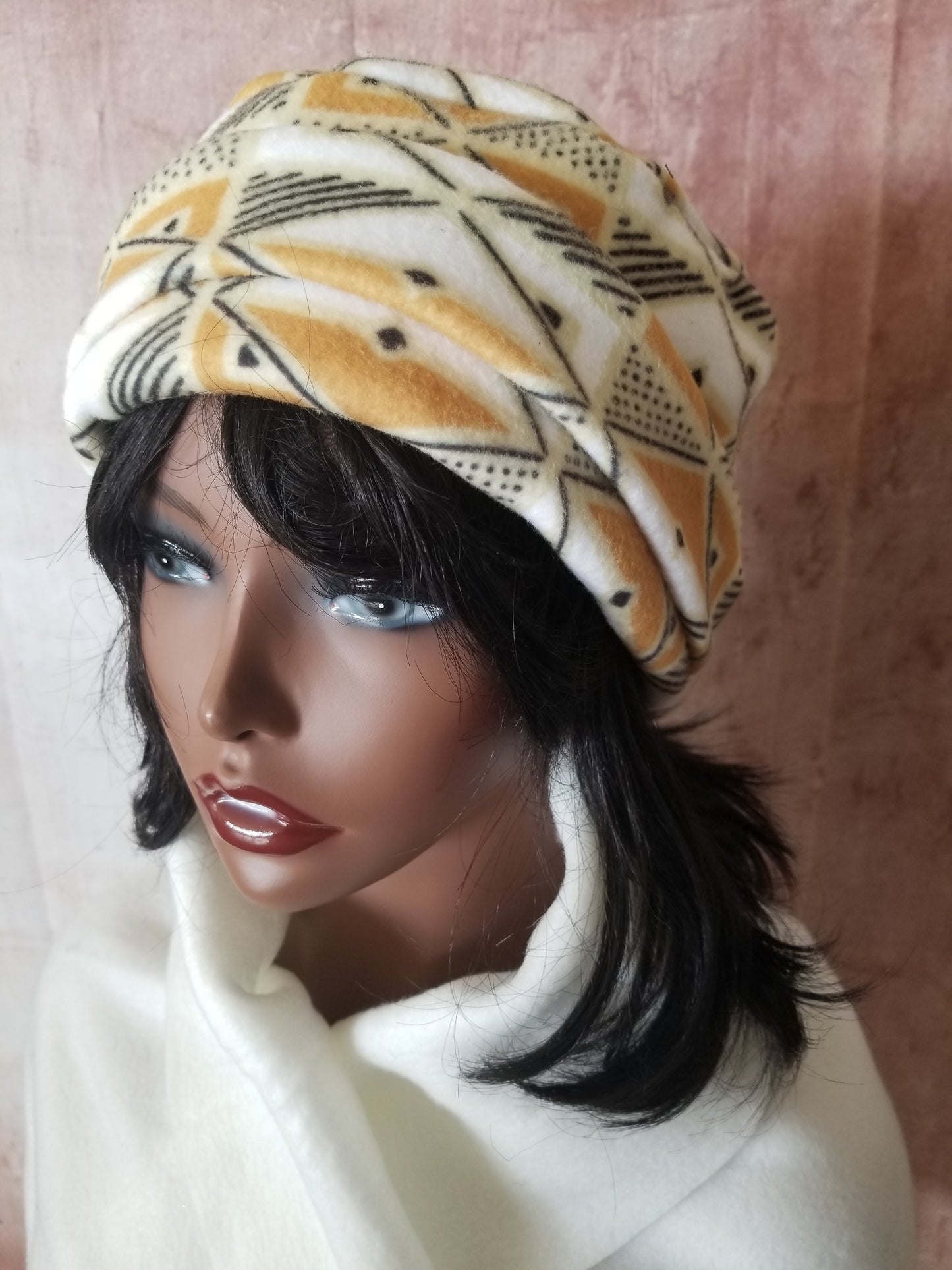 African Print Hat| Unisex Hats| Men's Winter Hat| Lined Hat for Winter