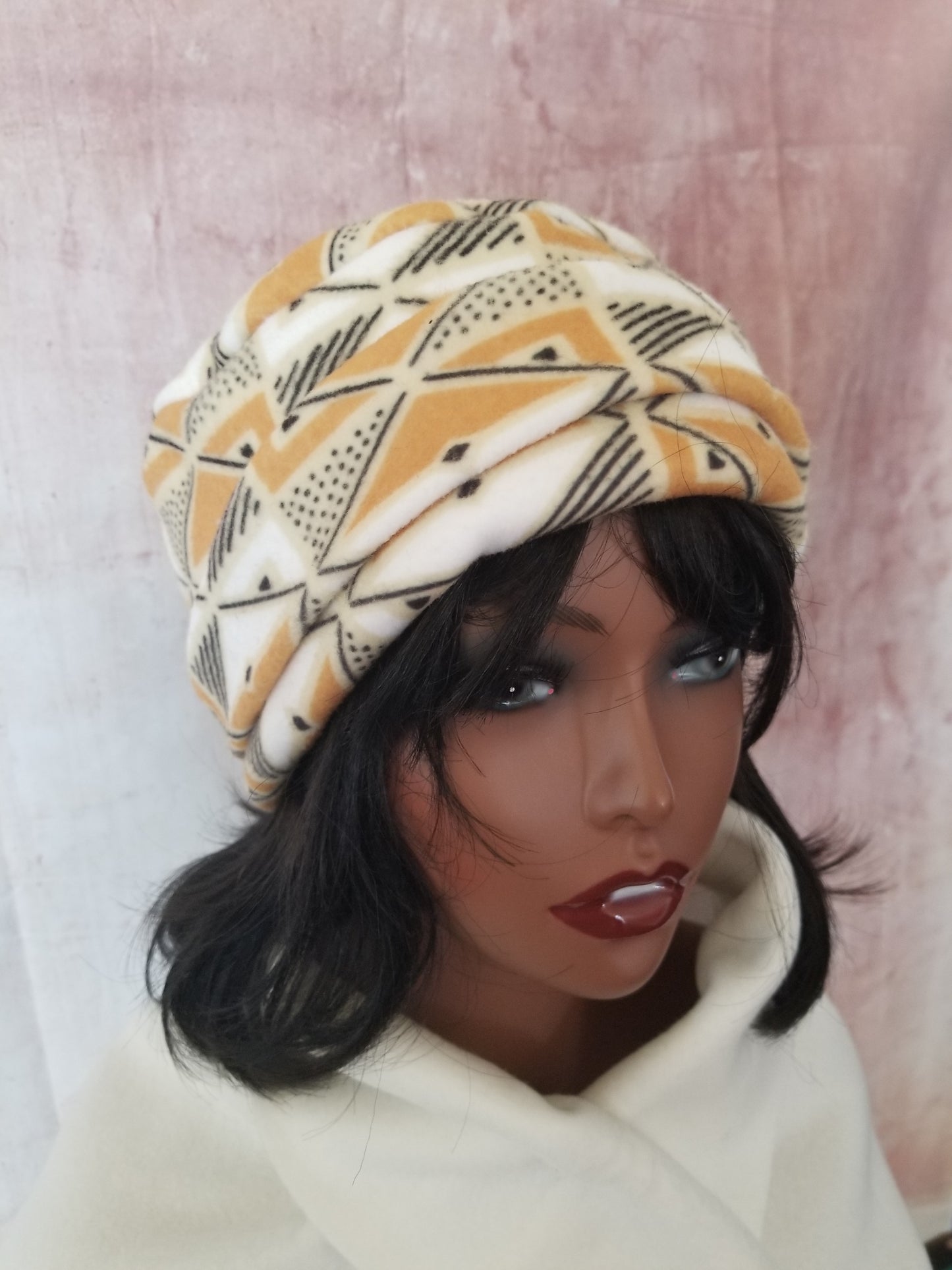 African Print Hat| Unisex Hats| Men's Winter Hat| Lined Hat for Winter