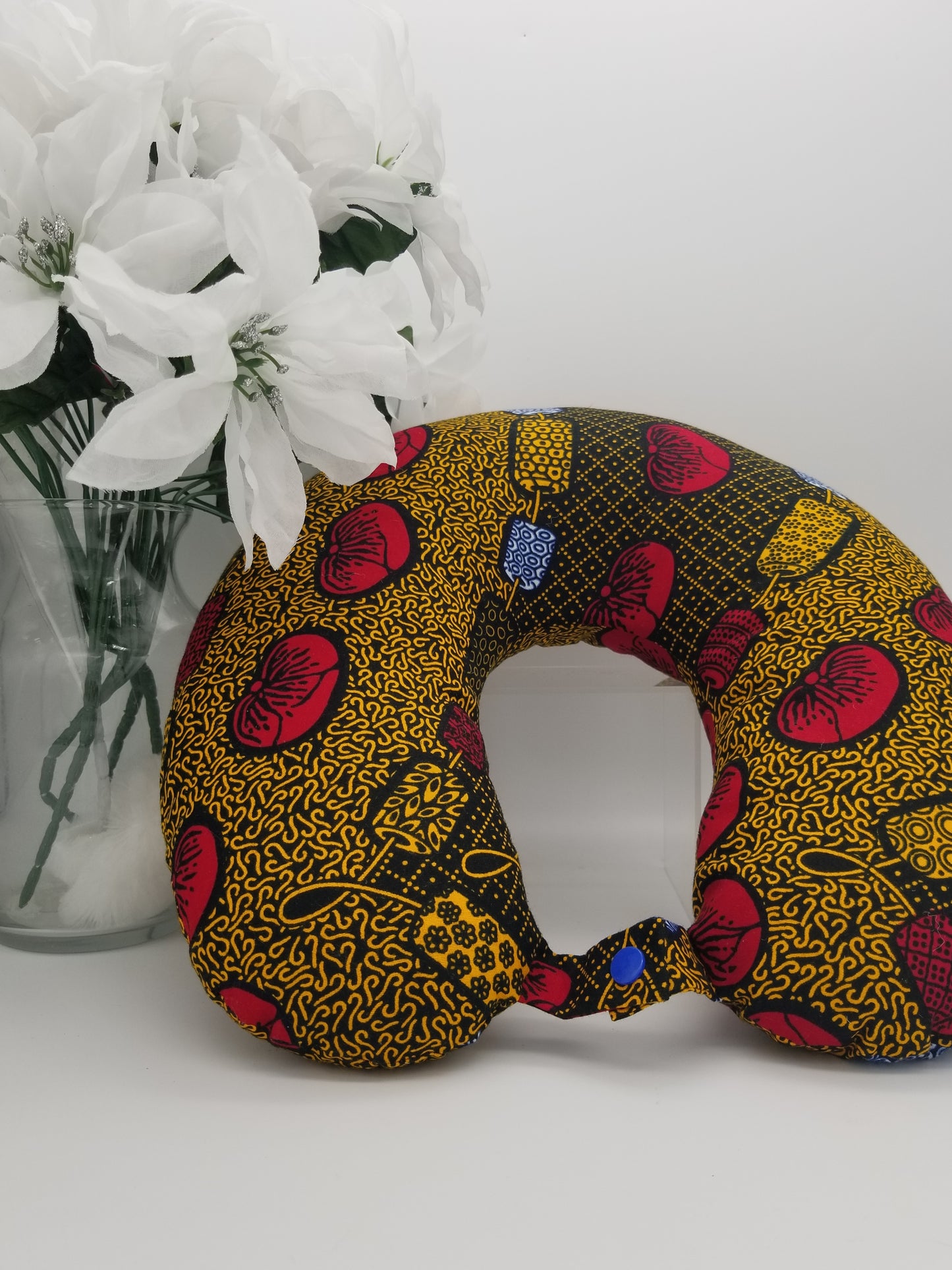 Travel Pillow Deluxe Removable African Print Travel Neck Pillow Case