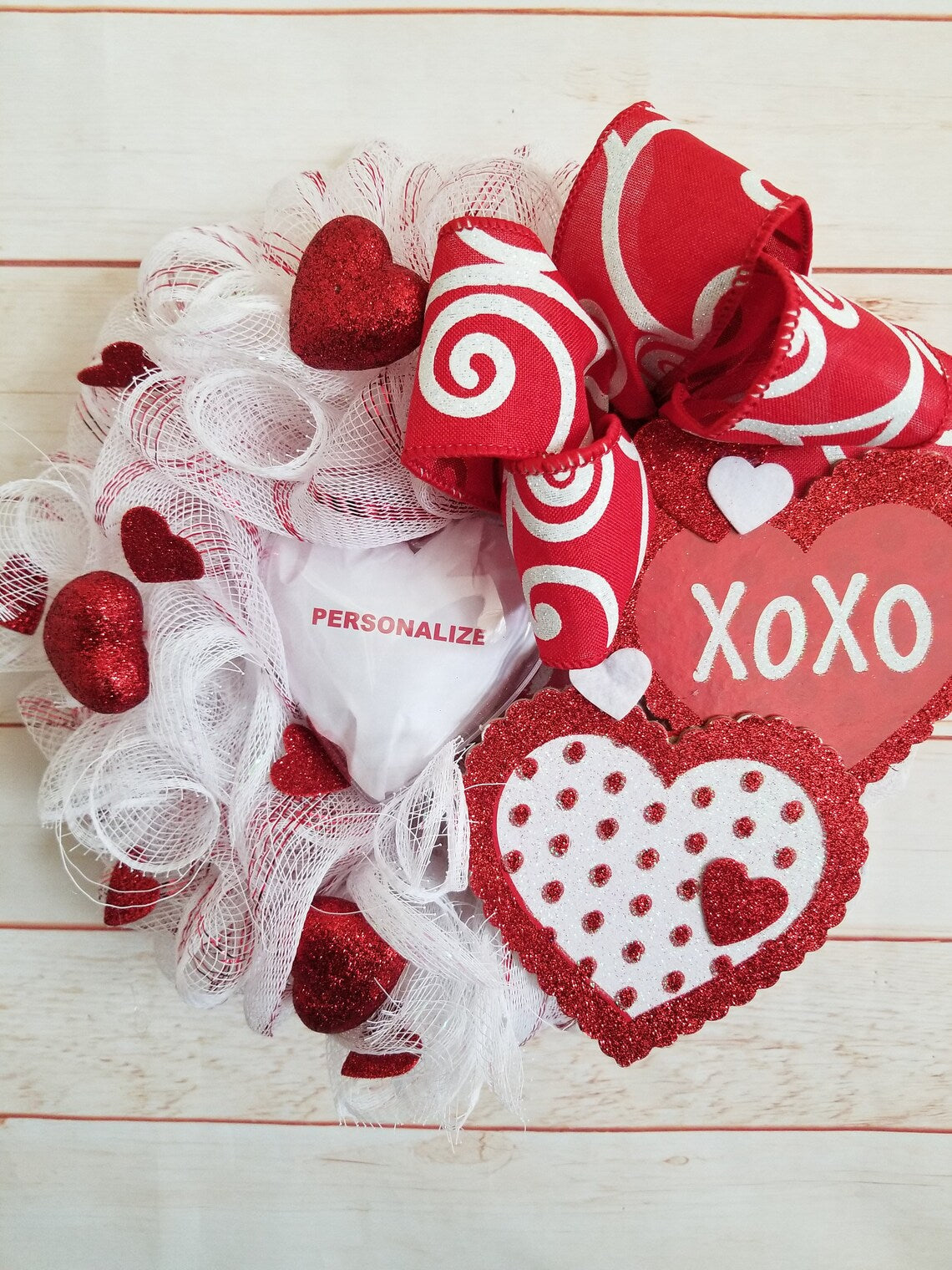 Mini Personalized Valentines Day Gift, Valentines Day Wreath With Fillable Hearts Valentine Gift Boxes