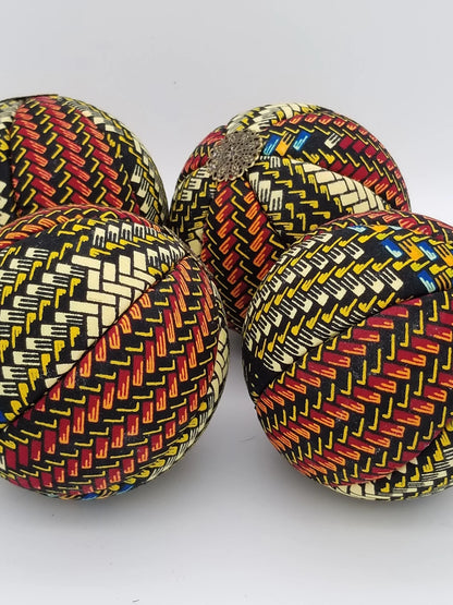 Swirls and Flowers African Print Christmas Ornaments - Kwanzaa Decoration - Handmade Flower Christmas Ornament - Auntie's Expo