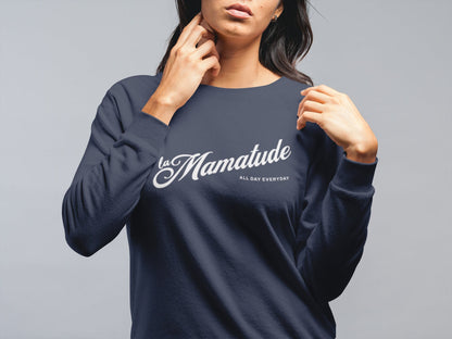 La Mamatude Sweatshirt, Mom Shirt, Sweat Shirt, Womens Sweat Shirt, Oversize Sweat Shirt, Sweat Shirt For Women, Crew Neck Sweat Shirt
