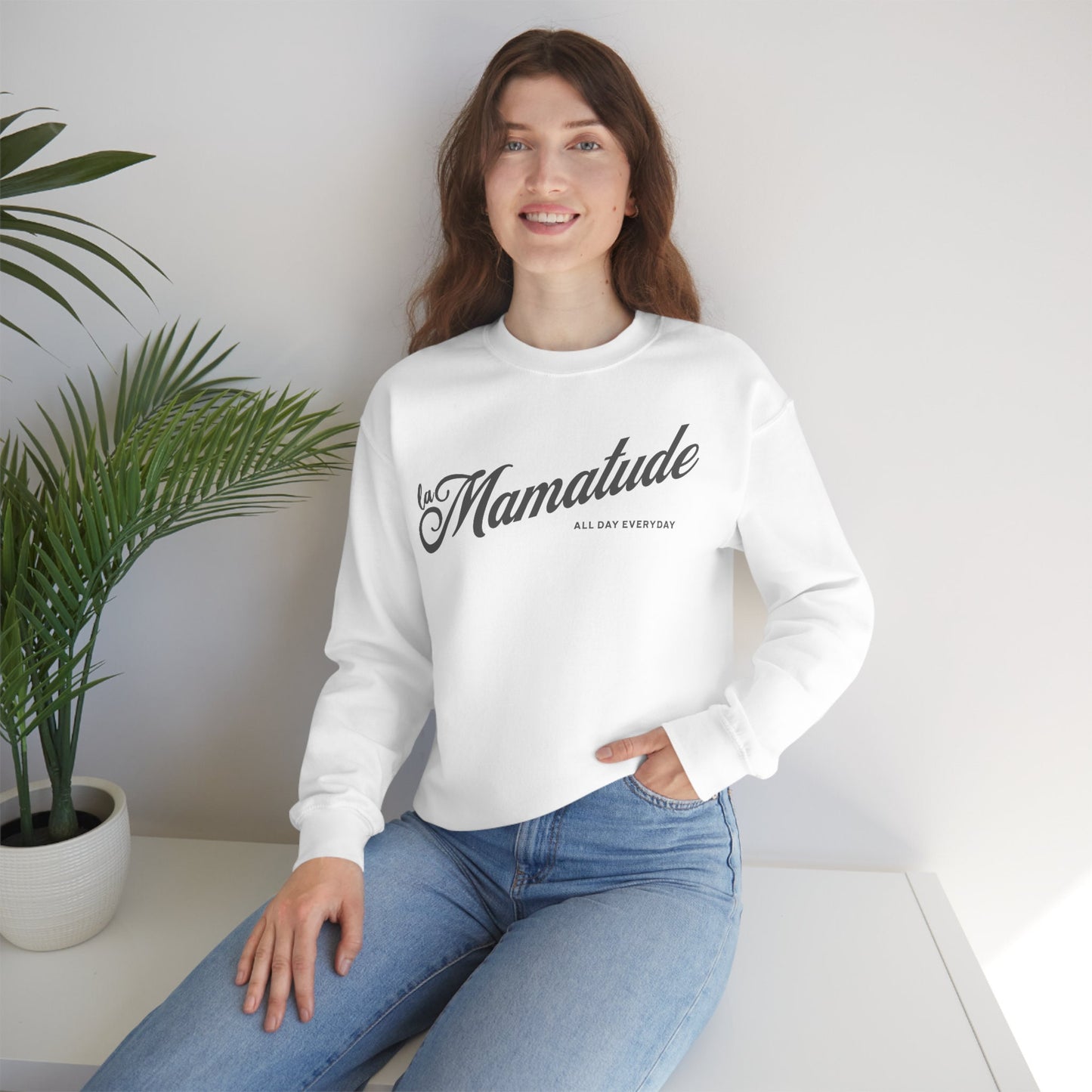 Crew Neck Sweat Shirt, La Mamatude Sweatshirt, Mom Shirt, Sweat Shirt, Womens Sweat Shirt, Oversize Sweat Shirt, Sweat Shirt For Women