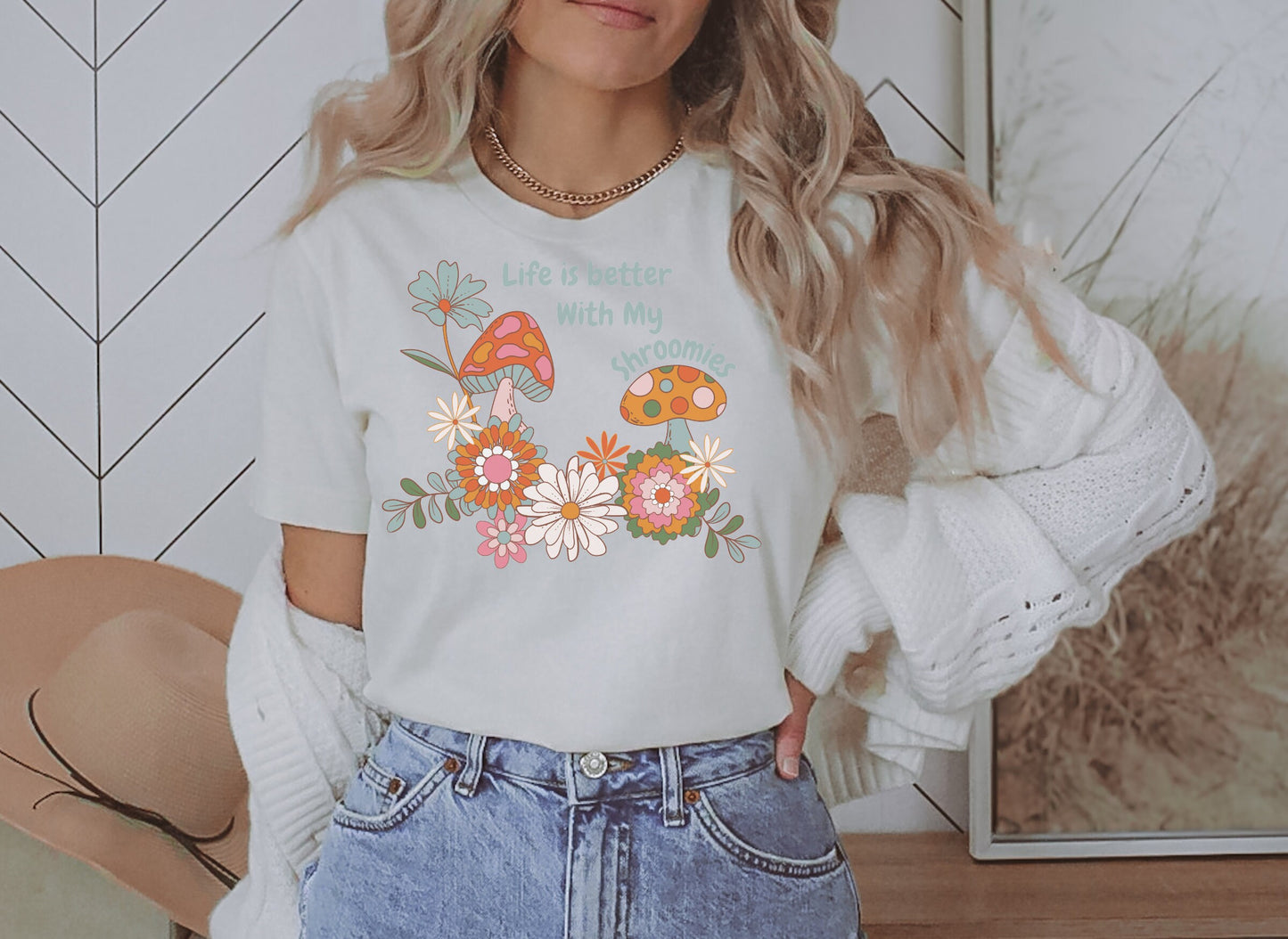 Botanical shirt, Aesthetic Tshirt, Cottage core shirt, Wildflowers shirt, Mushroom shirt, Gardener shirt, Nature lover shirt, Cottage core,