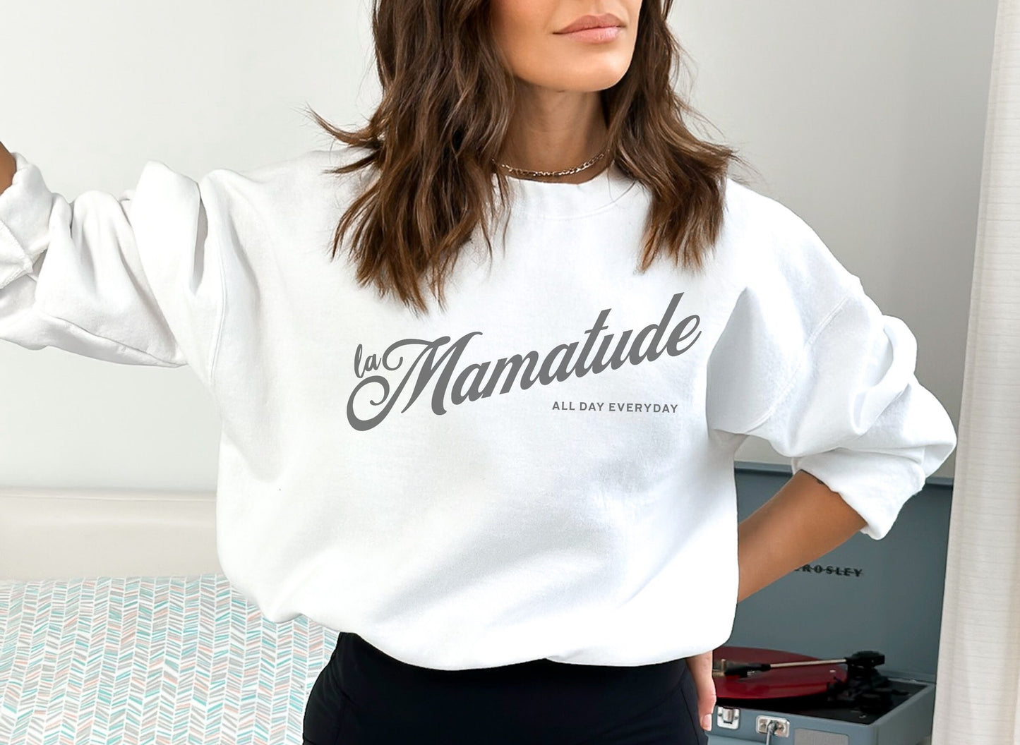 Crew Neck Sweat Shirt, La Mamatude Sweatshirt, Mom Shirt, Sweat Shirt, Womens Sweat Shirt, Oversize Sweat Shirt, Sweat Shirt For Women