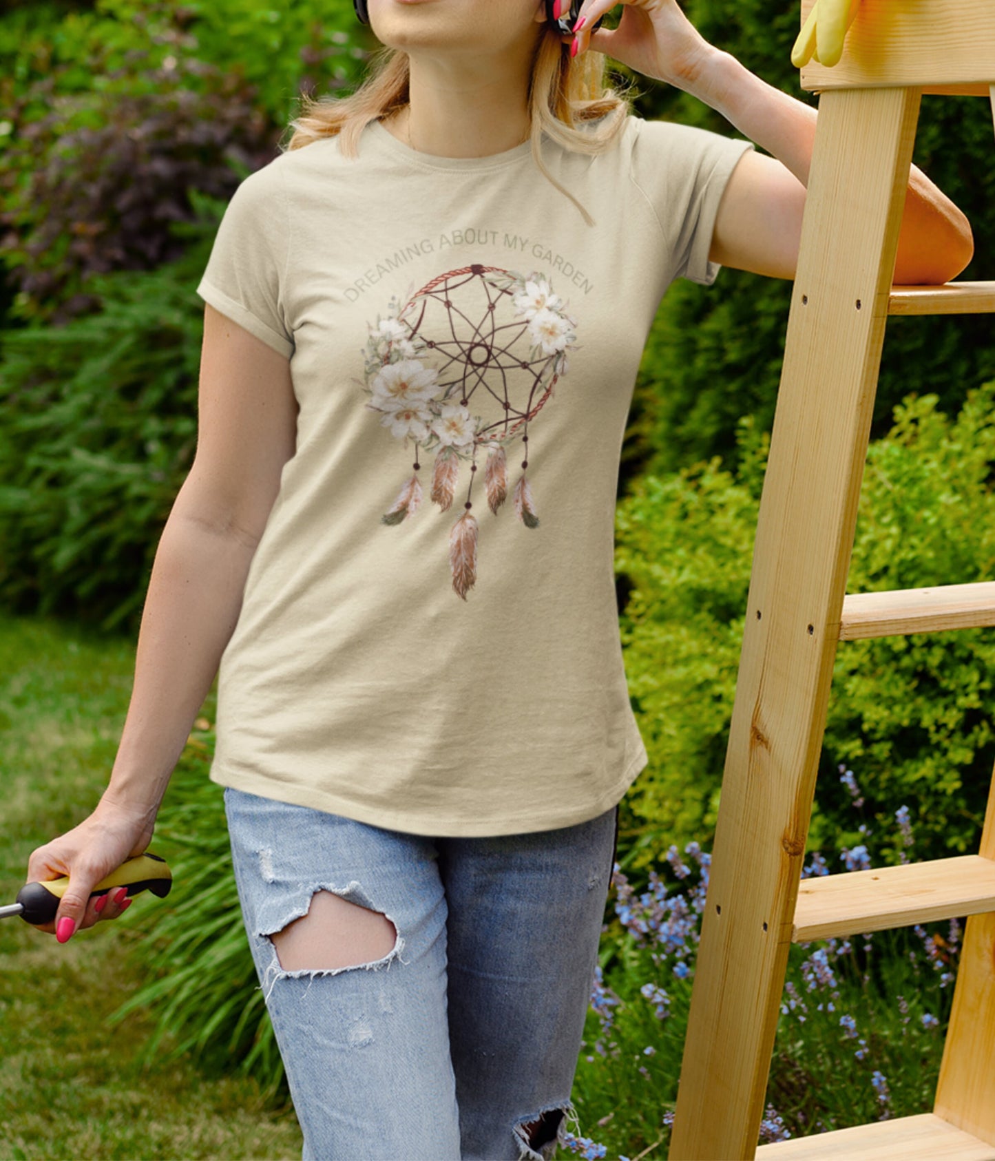 Dream catcher shirt, Botanical shirt, Mom Gift, Wildflowers shirt, Gardening shirt, Funny garden shirt, Gardener shirt, Garden lover gift