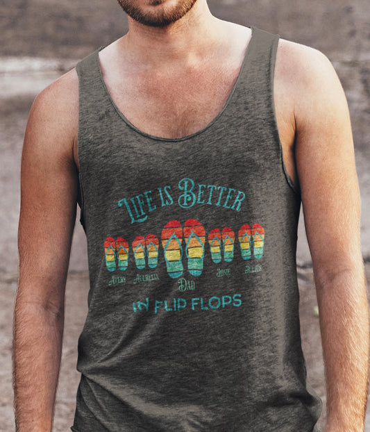 Dad Shirts with Kids Names, Personalized Tank Shirt for Dad, Gift for Dad, Funny Dad Tank Top, Cute Dad Gift, Tank Shirt For Dad, Dad Gifts
