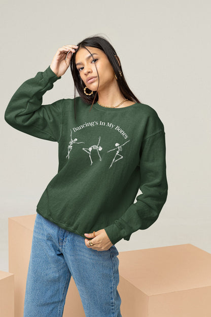 Dance Sweatshirt for Halloween, Skeleton Halloween Sweatshirt, Dancing Funny Skeleton Sweatshirt, Cute Fall Sweatshirt, Halloween Sweater