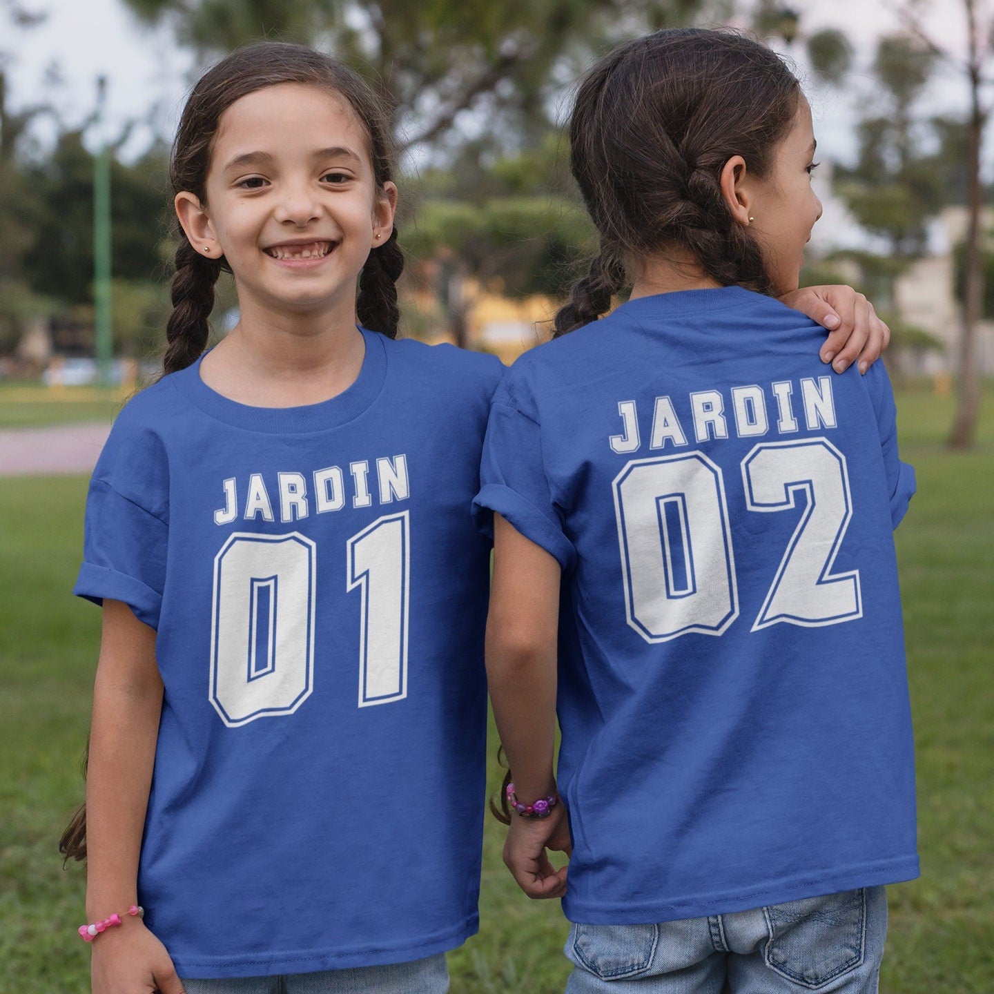 Matching Father&#39;s Day Shirts, Personalized gifts for Dad, Double-sided print Daddy and Me matching t-shirts, Custom number shirt for Dad