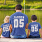 Matching Father&#39;s Day Shirts, Personalized gifts for Dad, Double-sided print Daddy and Me matching t-shirts, Custom number shirt for Dad