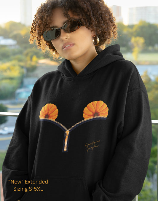 Gourd-geous Pumpkins Halloween Pullover, Funny Pumpkin Sweatshirt With Hood, Halloween Hoodie, Black Halloween Sweatshirt, Funny Fall Shirt